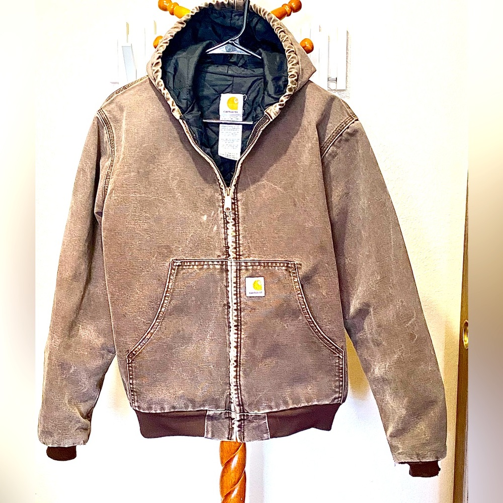 Men S/Women M L/ Youth XL WASHED DUCK QUILTED-LINED VTG CARHARTT JACKET Y06 CHT